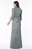 ColsBM Erica Frost Grey Traditional Criss-cross Straps Satin Floor Length Pick up Mother of the Bride Dresses