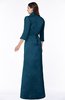 ColsBM Erica Moroccan Blue Traditional Criss-cross Straps Satin Floor Length Pick up Mother of the Bride Dresses