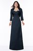 ColsBM Erica Navy Blue Traditional Criss-cross Straps Satin Floor Length Pick up Mother of the Bride Dresses
