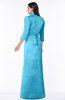 ColsBM Erica River Blue Traditional Criss-cross Straps Satin Floor Length Pick up Mother of the Bride Dresses