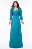 ColsBM Erica Teal Traditional Criss-cross Straps Satin Floor Length Pick up Mother of the Bride Dresses