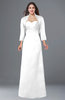 ColsBM Erica White Traditional Criss-cross Straps Satin Floor Length Pick up Mother of the Bride Dresses