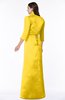 ColsBM Erica Yellow Traditional Criss-cross Straps Satin Floor Length Pick up Mother of the Bride Dresses
