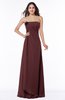 ColsBM Jewel Burgundy Classic Strapless Sleeveless Zip up Floor Length Appliques Bridesmaid Dresses