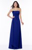 ColsBM Jewel Electric Blue Classic Strapless Sleeveless Zip up Floor Length Appliques Bridesmaid Dresses