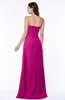 ColsBM Jewel Hot Pink Classic Strapless Sleeveless Zip up Floor Length Appliques Bridesmaid Dresses