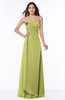 ColsBM Jewel Linden Green Classic Strapless Sleeveless Zip up Floor Length Appliques Bridesmaid Dresses
