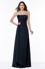 ColsBM Jewel Navy Blue Classic Strapless Sleeveless Zip up Floor Length Appliques Bridesmaid Dresses
