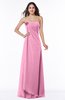 ColsBM Jewel Pink Classic Strapless Sleeveless Zip up Floor Length Appliques Bridesmaid Dresses