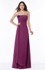 ColsBM Jewel Raspberry Classic Strapless Sleeveless Zip up Floor Length Appliques Bridesmaid Dresses