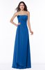 ColsBM Jewel Royal Blue Classic Strapless Sleeveless Zip up Floor Length Appliques Bridesmaid Dresses