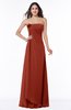 ColsBM Jewel Rust Classic Strapless Sleeveless Zip up Floor Length Appliques Bridesmaid Dresses