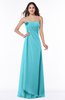 ColsBM Jewel Turquoise Classic Strapless Sleeveless Zip up Floor Length Appliques Bridesmaid Dresses