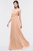 ColsBM Barbara Almost Apricot Glamorous A-line Sleeveless Zip up Ruching Bridesmaid Dresses