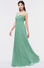 ColsBM Barbara Beryl Green Glamorous A-line Sleeveless Zip up Ruching Bridesmaid Dresses