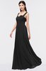 ColsBM Barbara Black Glamorous A-line Sleeveless Zip up Ruching Bridesmaid Dresses
