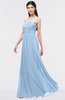 ColsBM Barbara Dusty Blue Glamorous A-line Sleeveless Zip up Ruching Bridesmaid Dresses