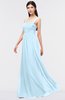 ColsBM Barbara Ice Blue Glamorous A-line Sleeveless Zip up Ruching Bridesmaid Dresses