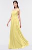ColsBM Barbara Misted Yellow Glamorous A-line Sleeveless Zip up Ruching Bridesmaid Dresses