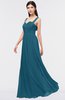 ColsBM Barbara Moroccan Blue Glamorous A-line Sleeveless Zip up Ruching Bridesmaid Dresses