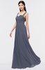 ColsBM Barbara Nightshadow Blue Glamorous A-line Sleeveless Zip up Ruching Bridesmaid Dresses