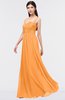 ColsBM Barbara Orange Glamorous A-line Sleeveless Zip up Ruching Bridesmaid Dresses