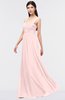 ColsBM Barbara Pastel Pink Glamorous A-line Sleeveless Zip up Ruching Bridesmaid Dresses