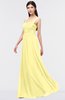 ColsBM Barbara Pastel Yellow Glamorous A-line Sleeveless Zip up Ruching Bridesmaid Dresses