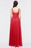 ColsBM Barbara Red Glamorous A-line Sleeveless Zip up Ruching Bridesmaid Dresses