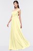 ColsBM Barbara Soft Yellow Glamorous A-line Sleeveless Zip up Ruching Bridesmaid Dresses