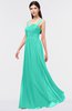 ColsBM Barbara Viridian Green Glamorous A-line Sleeveless Zip up Ruching Bridesmaid Dresses