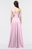 ColsBM Lyra Baby Pink Mature Asymmetric Neckline Zip up Floor Length Appliques Bridesmaid Dresses