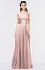ColsBM Lyra Blush Pink Mature Asymmetric Neckline Zip up Floor Length Appliques Bridesmaid Dresses