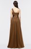 ColsBM Lyra Brown Mature Asymmetric Neckline Zip up Floor Length Appliques Bridesmaid Dresses