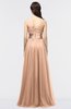ColsBM Lyra Burnt Orange Mature Asymmetric Neckline Zip up Floor Length Appliques Bridesmaid Dresses