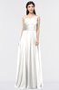 ColsBM Lyra Cloud White Mature Asymmetric Neckline Zip up Floor Length Appliques Bridesmaid Dresses