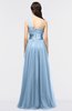 ColsBM Lyra Dusty Blue Mature Asymmetric Neckline Zip up Floor Length Appliques Bridesmaid Dresses