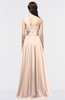 ColsBM Lyra Peach Puree Mature Asymmetric Neckline Zip up Floor Length Appliques Bridesmaid Dresses