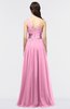 ColsBM Lyra Pink Mature Asymmetric Neckline Zip up Floor Length Appliques Bridesmaid Dresses