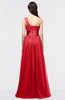 ColsBM Lyra Red Mature Asymmetric Neckline Zip up Floor Length Appliques Bridesmaid Dresses