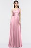 ColsBM Lyra Rosebloom Mature Asymmetric Neckline Zip up Floor Length Appliques Bridesmaid Dresses