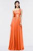 ColsBM Lyra Tangerine Mature Asymmetric Neckline Zip up Floor Length Appliques Bridesmaid Dresses