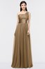 ColsBM Lyra Truffle Mature Asymmetric Neckline Zip up Floor Length Appliques Bridesmaid Dresses