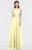 ColsBM Lyra Wax Yellow Mature Asymmetric Neckline Zip up Floor Length Appliques Bridesmaid Dresses