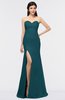 ColsBM Claudia Blue Green Mature Sheath Strapless Sleeveless Floor Length Ruching Bridesmaid Dresses