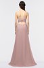 ColsBM Claudia Blush Pink Mature Sheath Strapless Sleeveless Floor Length Ruching Bridesmaid Dresses
