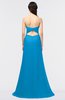 ColsBM Claudia Cornflower Blue Mature Sheath Strapless Sleeveless Floor Length Ruching Bridesmaid Dresses