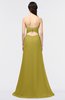 ColsBM Claudia Golden Olive Mature Sheath Strapless Sleeveless Floor Length Ruching Bridesmaid Dresses