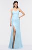 ColsBM Claudia Ice Blue Mature Sheath Strapless Sleeveless Floor Length Ruching Bridesmaid Dresses