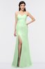 ColsBM Claudia Light Green Mature Sheath Strapless Sleeveless Floor Length Ruching Bridesmaid Dresses